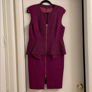 Ted Baker Structured ZIP Peplum Dress